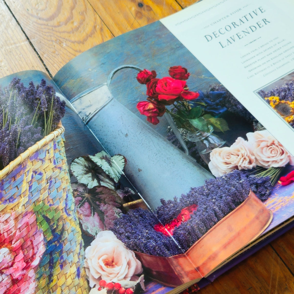 1996 Lavender Hardcover Book by Tessa Evelegh | Vintage Gardening and Crafts