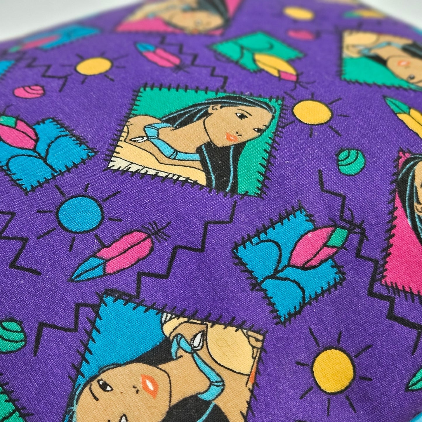 Vintage 1995 Disney Pocahontas Pillowed Lap Desk Rose Art 90s Kids Writing Desk