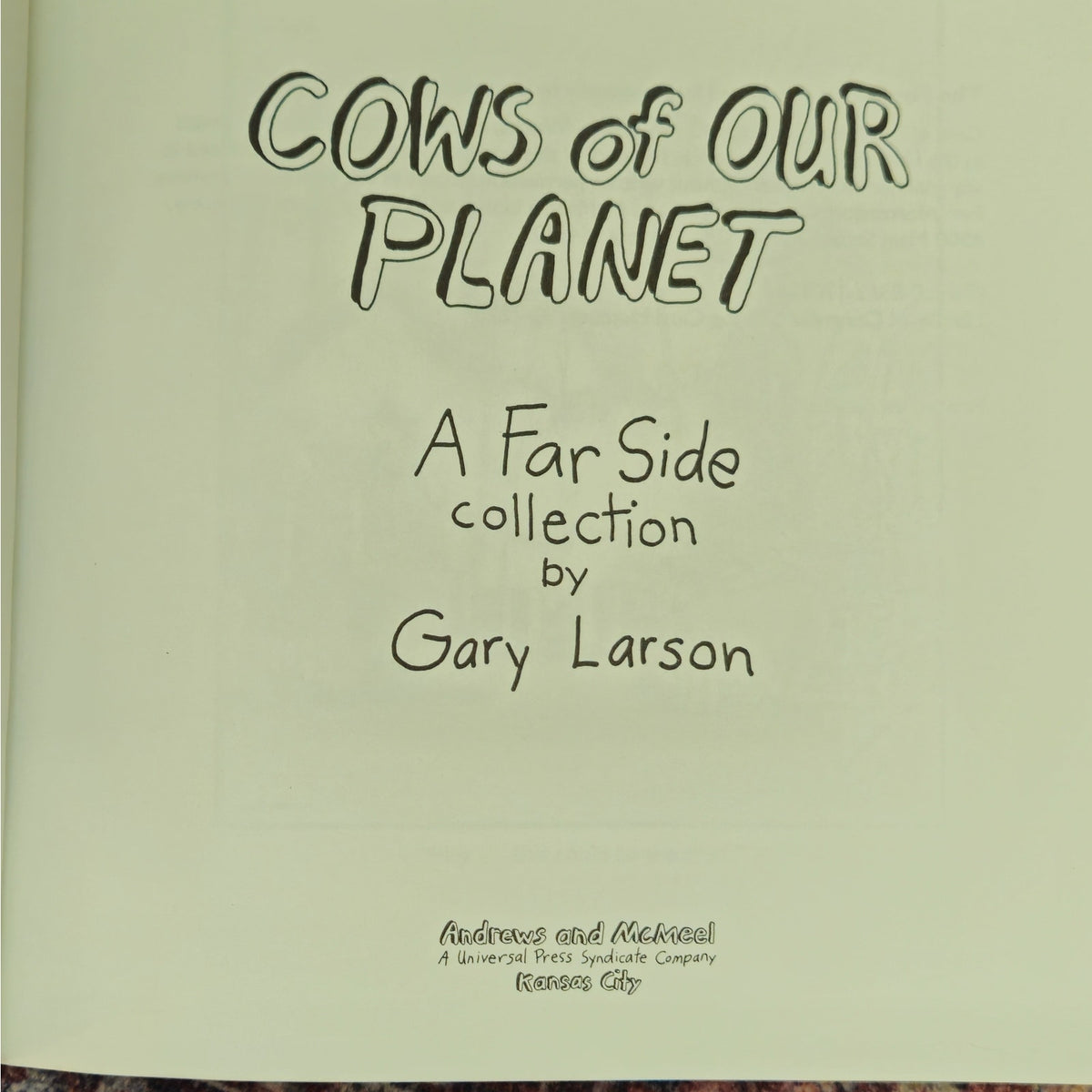 1992 Cows of Our Planet – Gary Larson Far Side Collection
