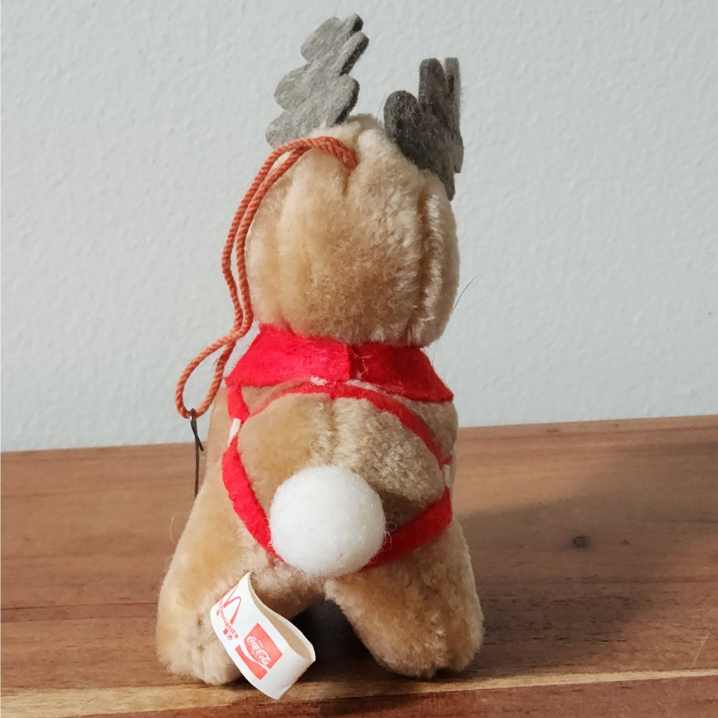 Vintage McDonald’s Holiday Gift Bundle | 2001 “Duh, Happy Holidays” Plate & 1985 Plush Reindeer Ornament