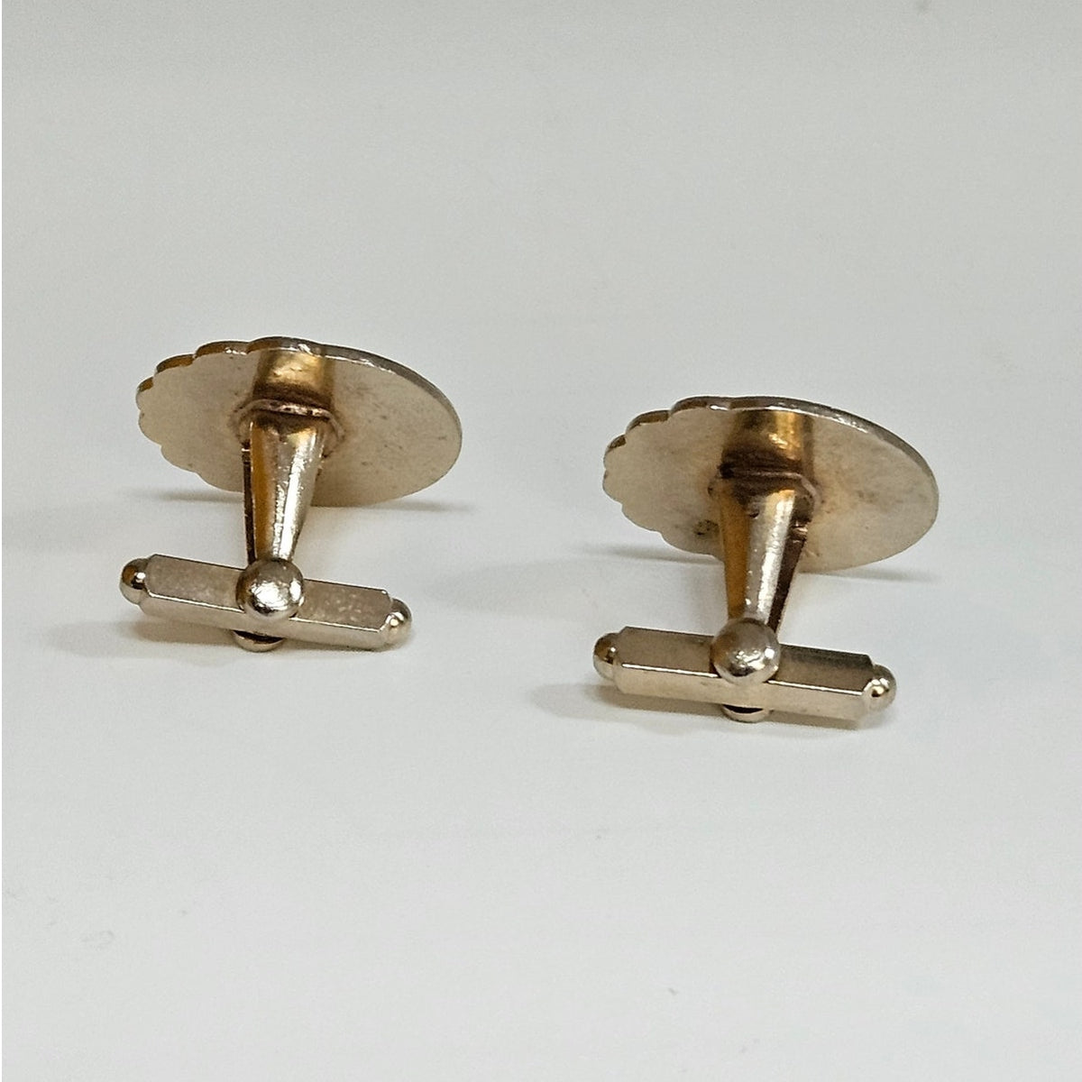 MCM Japanese Blue & White Enamel Spiral Cufflinks