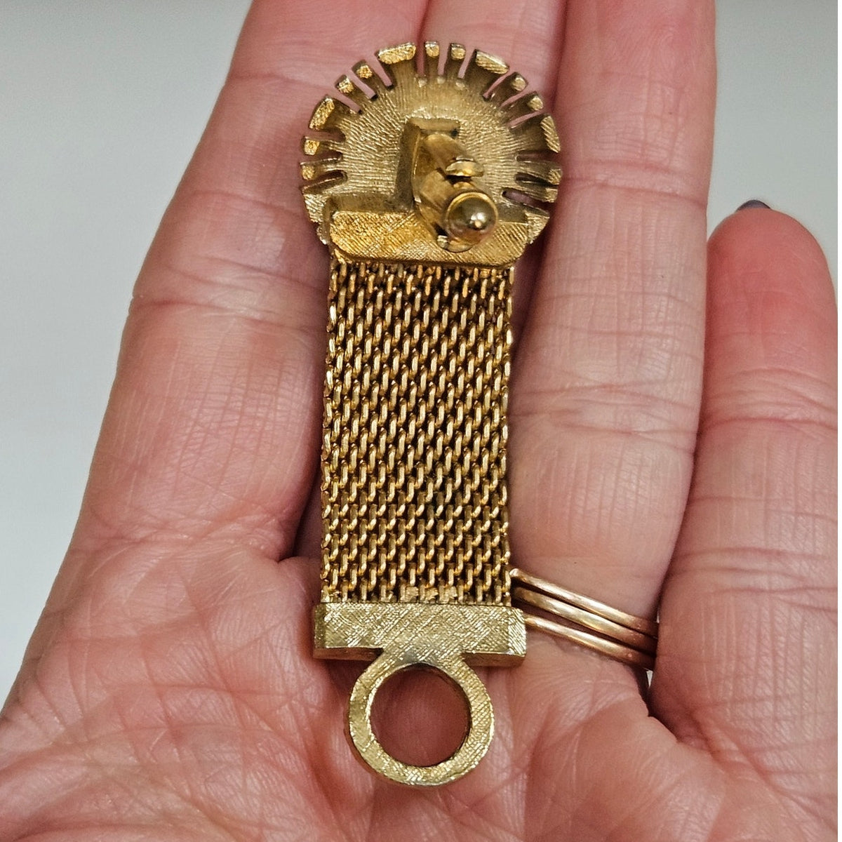 MCM Dante Tiger Eye Mesh Wrap Cufflinks