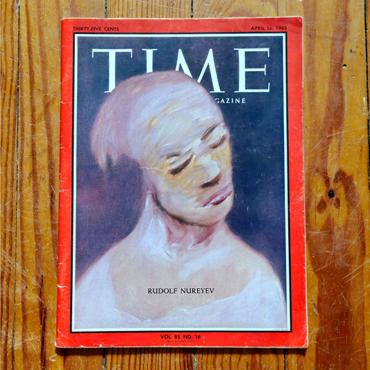 Vintage TIME Magazine | April 16 1965 Rudolf Nureyev Cover | Mid Century Ballet