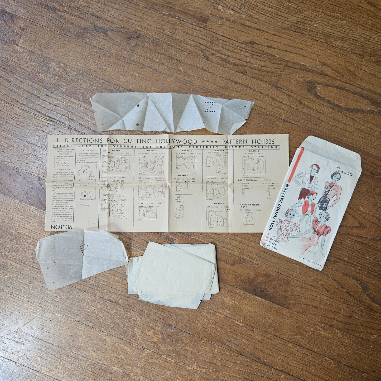 1930s/40s Bolero Jacket Sewing Pattern