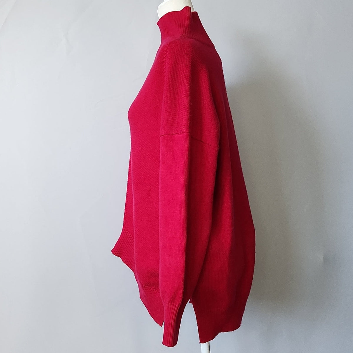 Maeve Mock Neck Pullover Raspberry Sweater | Women's M
