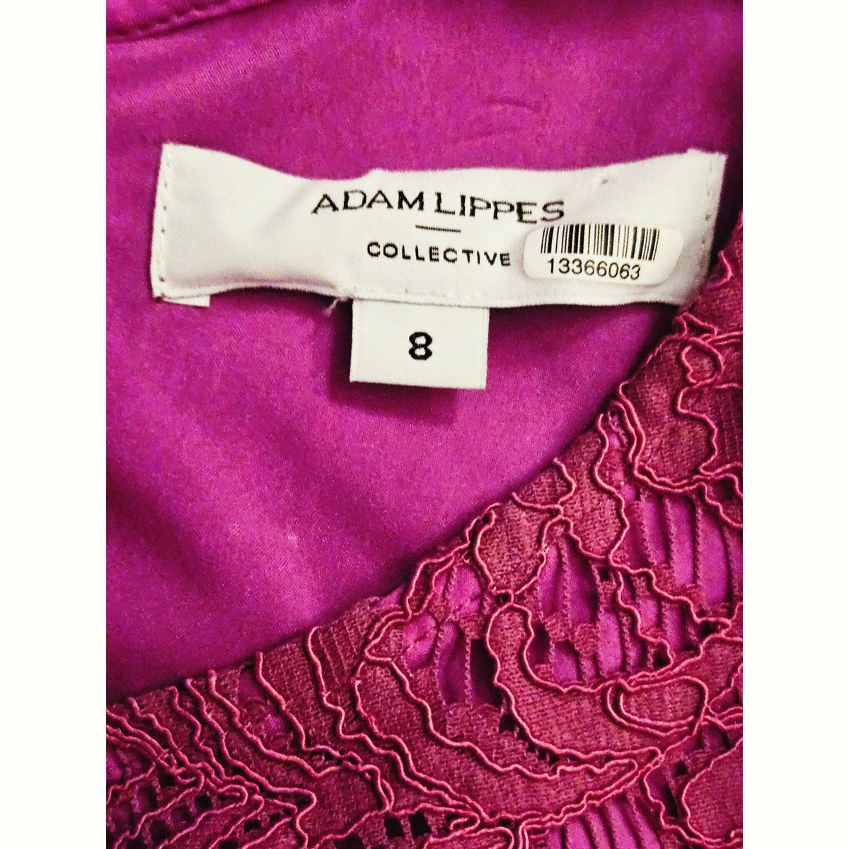 Adam Lippes Collective Magenta Pink Lace Long Sleeve Tunic Top | Women's 8