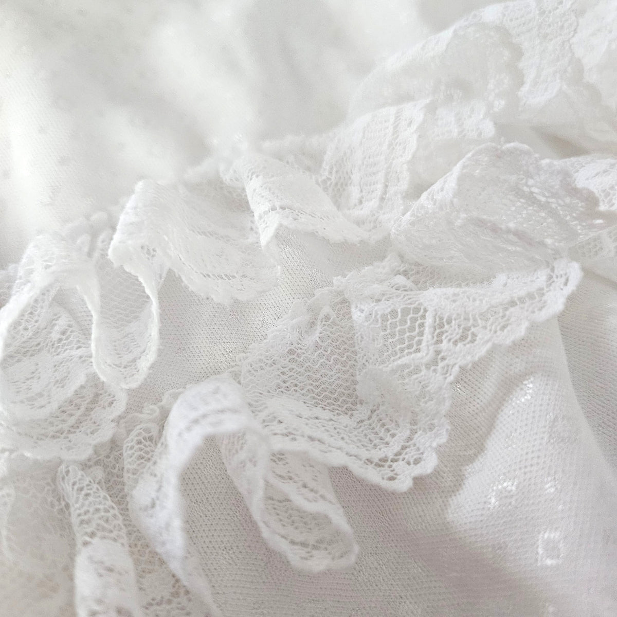 Vintage BabyGro White Lace Footed Romper | 6-9M | 1980s Christmas Outfit