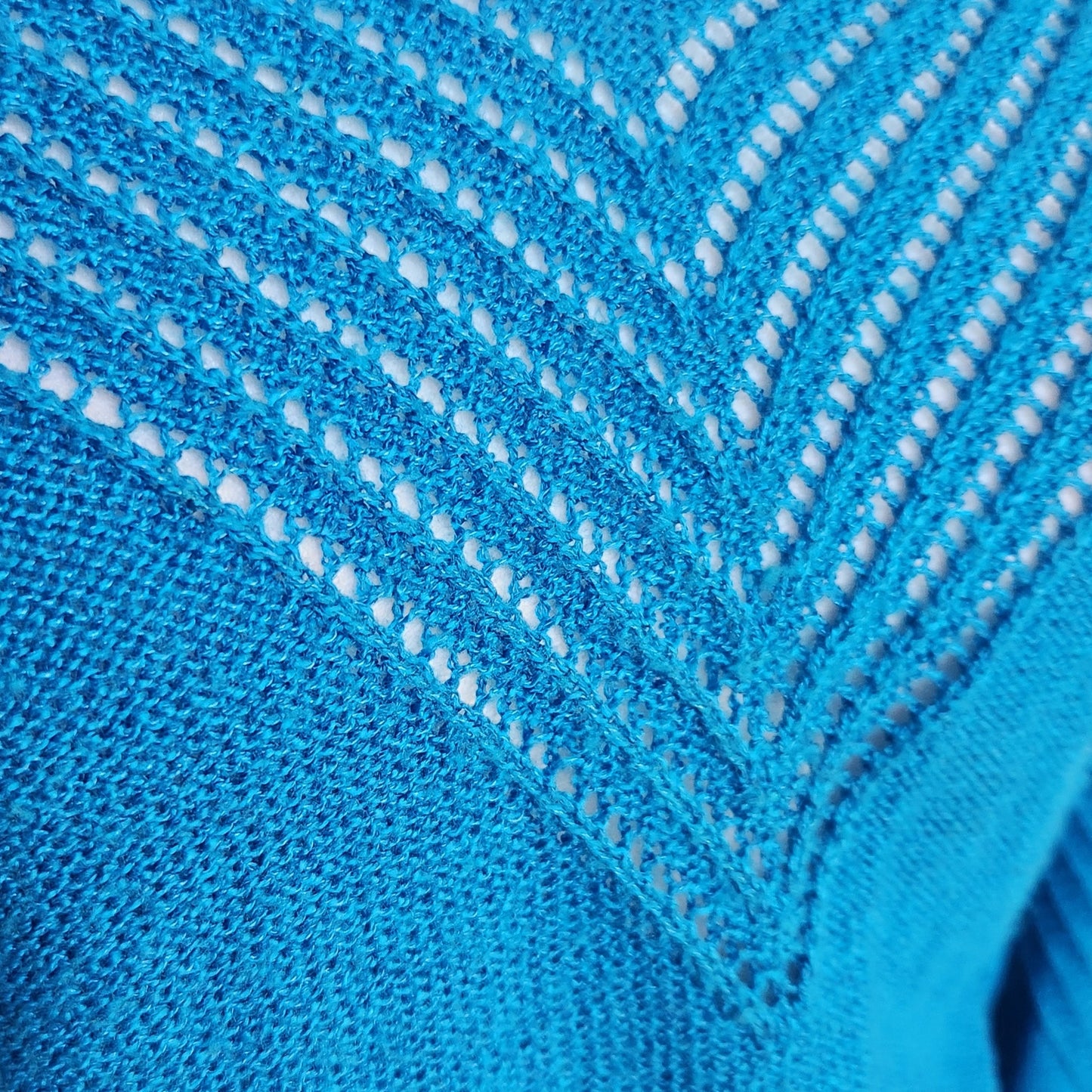 Vintage Oscar de la Renta Bright Blue Knit Sweater | 1980s Knitwear | Women's S