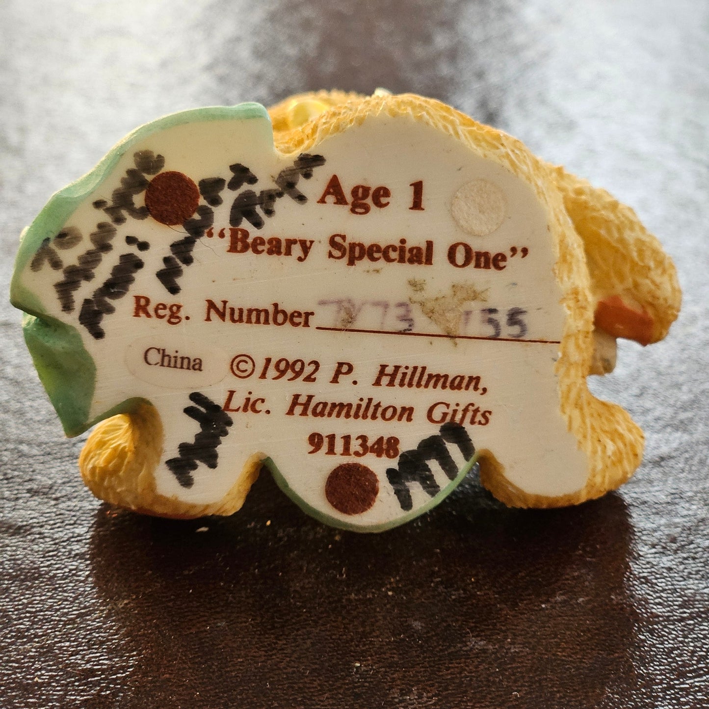 Vintage 1992 Priscilla Hillman “Age 1 – Beary Special One” Figurine | Hamilton Gifts | First Birthday Bear