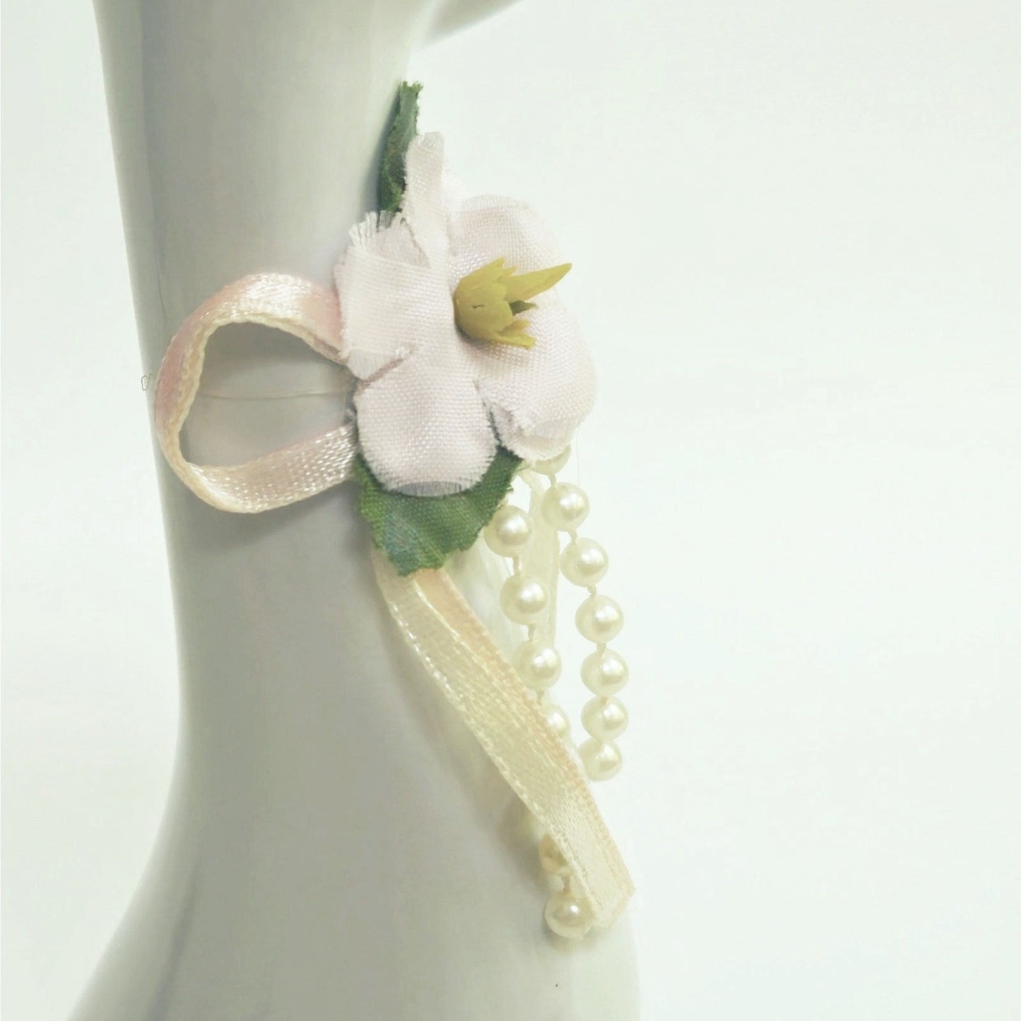 Mid-Century Tall White Ceramic Cat Figurine