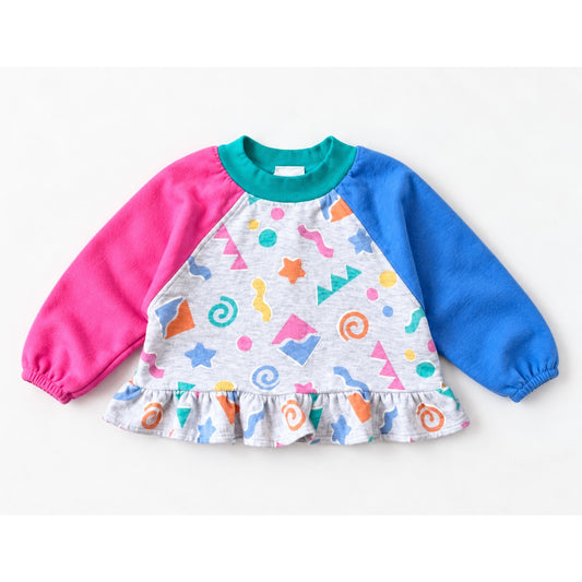 1980s Carter's Ruffle Sweatshirt | Girls 6x