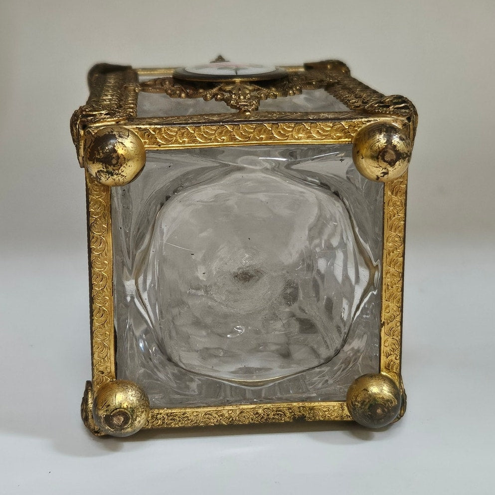 1950s Gold Gilt Filigree Perfume Bottle