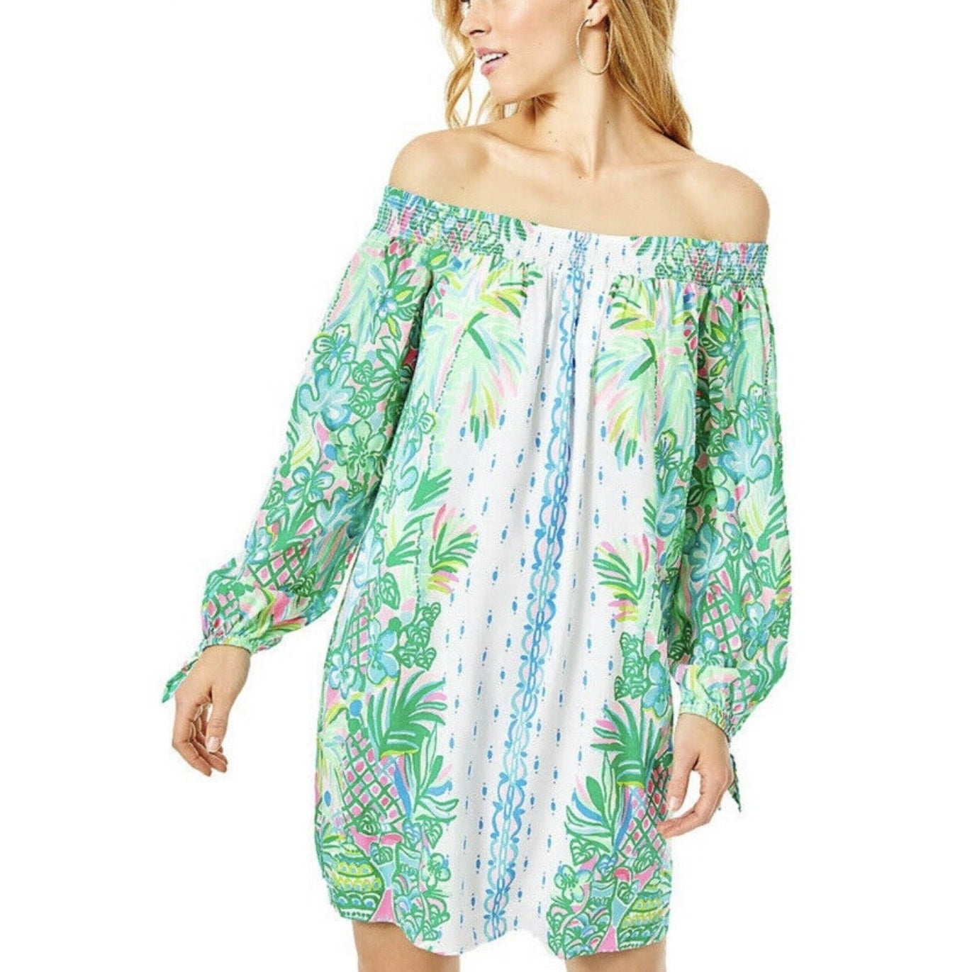 Lilly Pulitzer Maryellen Off Shoulder Dress | Women's M