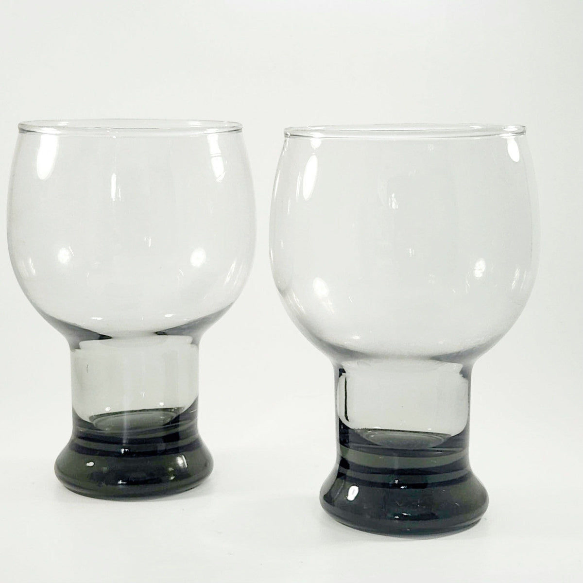 MCM Libbey Stax Smoke Gray Glasses | Set of 2