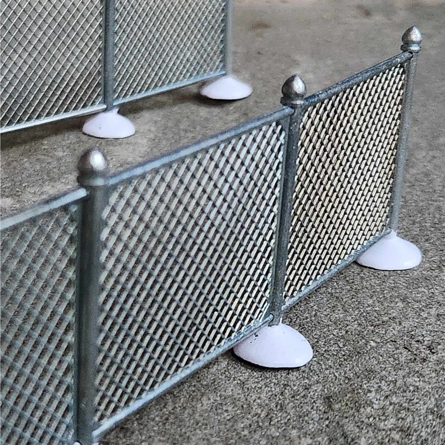 Vintage Department 56 Chain Link Fence With Gate | Set of 3 Metal Accessories