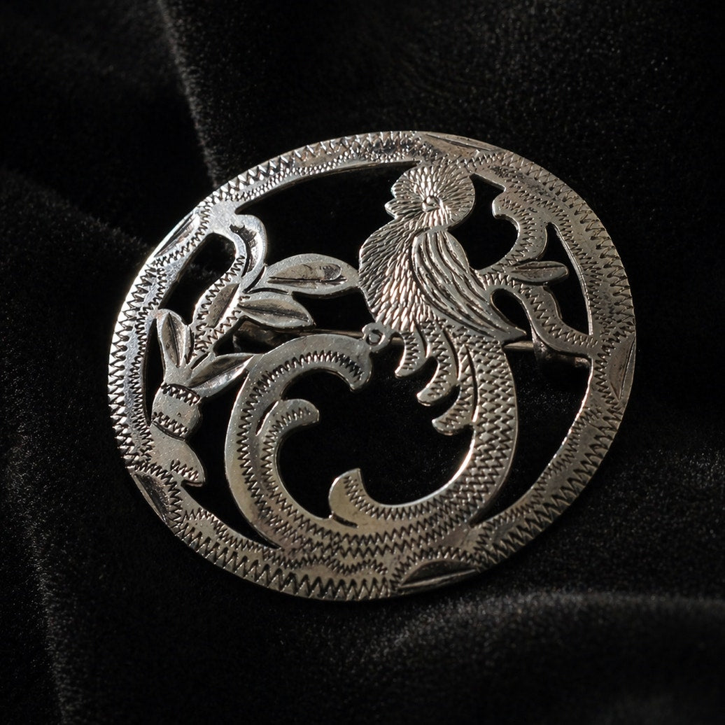 1940s Guatemalan 900 Silver Bird Brooch