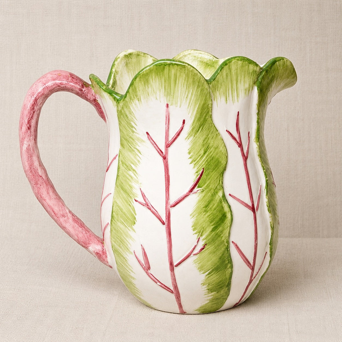 1988 Haldon Group Tobacco Leaf Pitcher & Basket