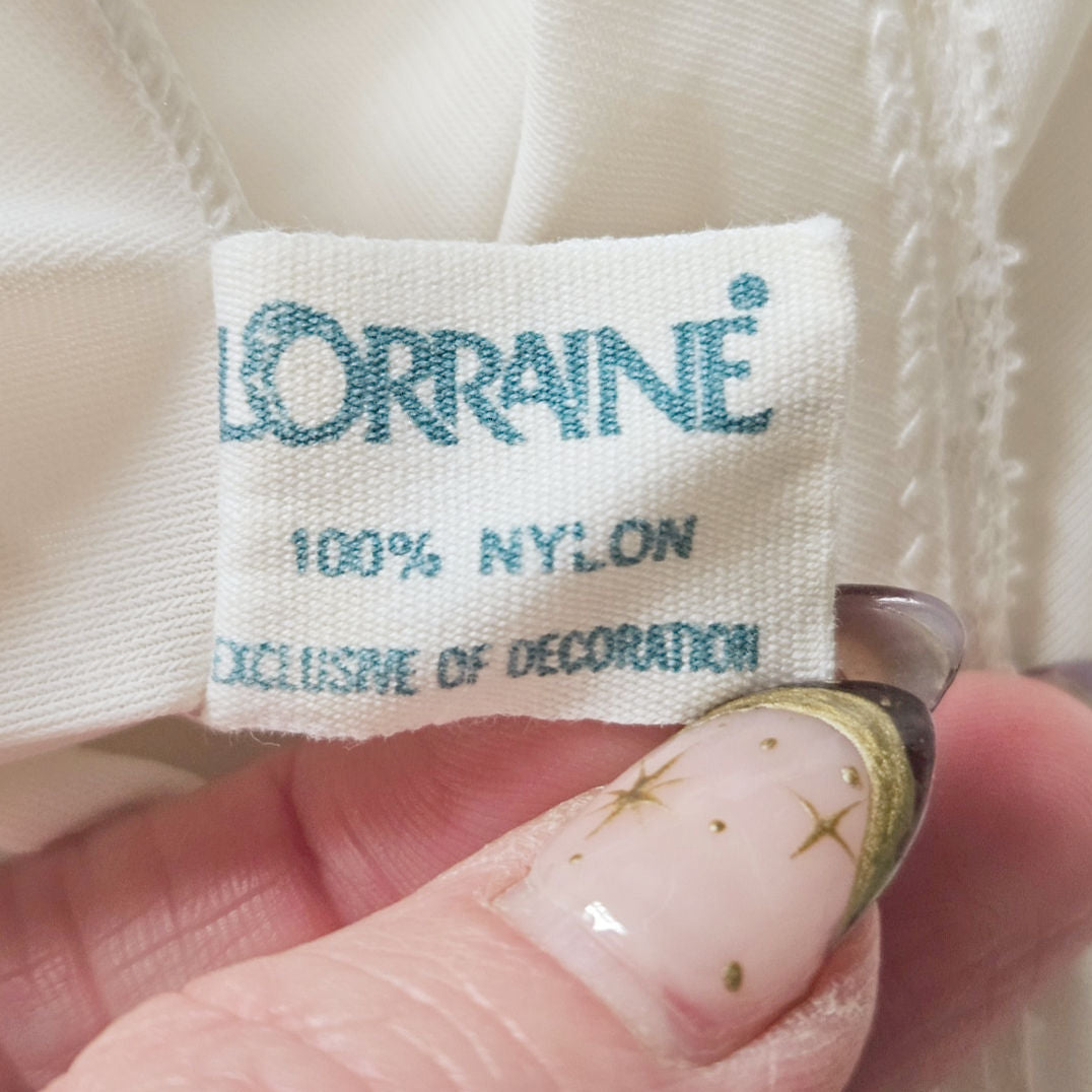 1970s Lorraine White Nylon Camisole | Women's 34 S/M