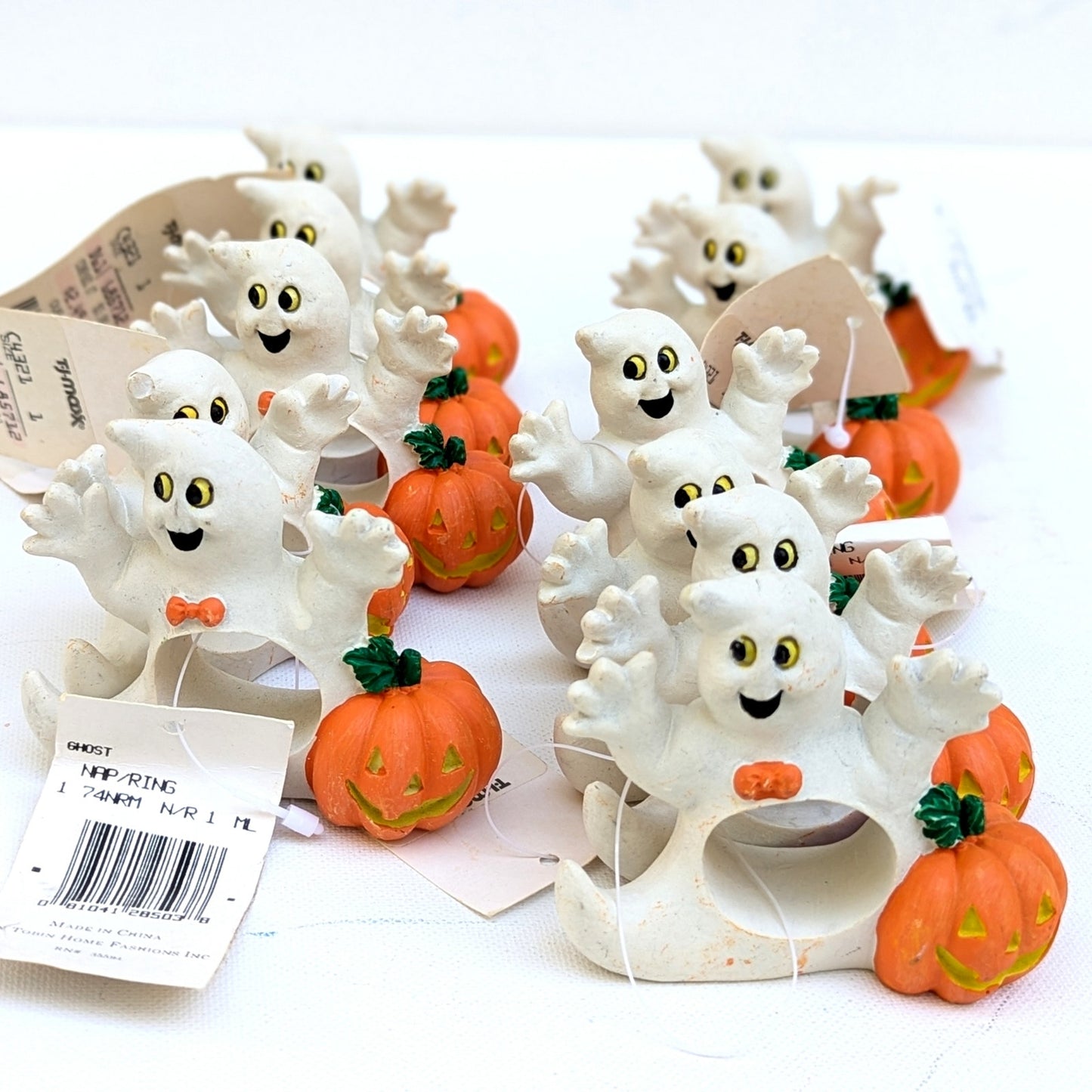 1990s Halloween Ghost & Jack-o’-Lantern Napkin Rings