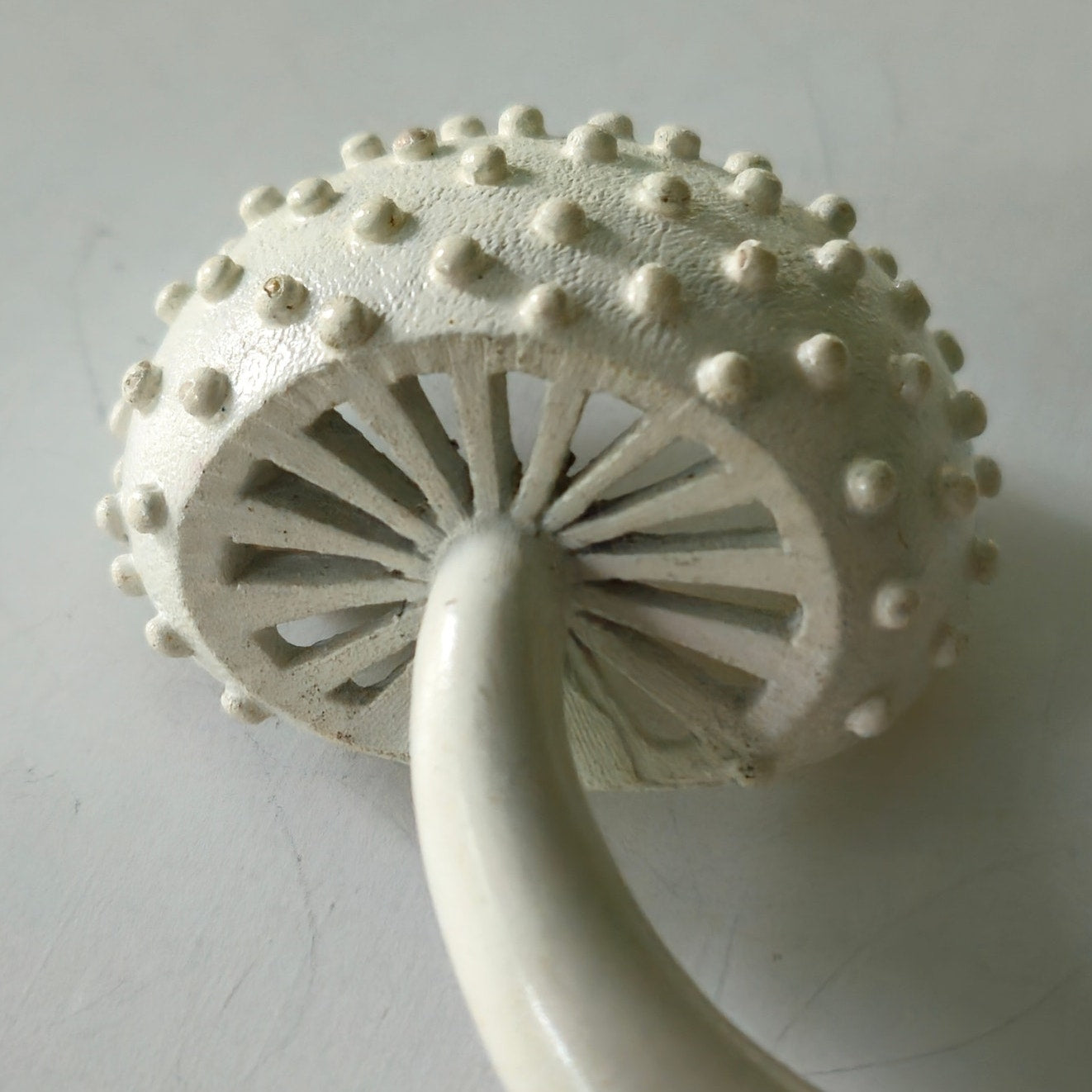 1970s Monet White Mushroom Brooch