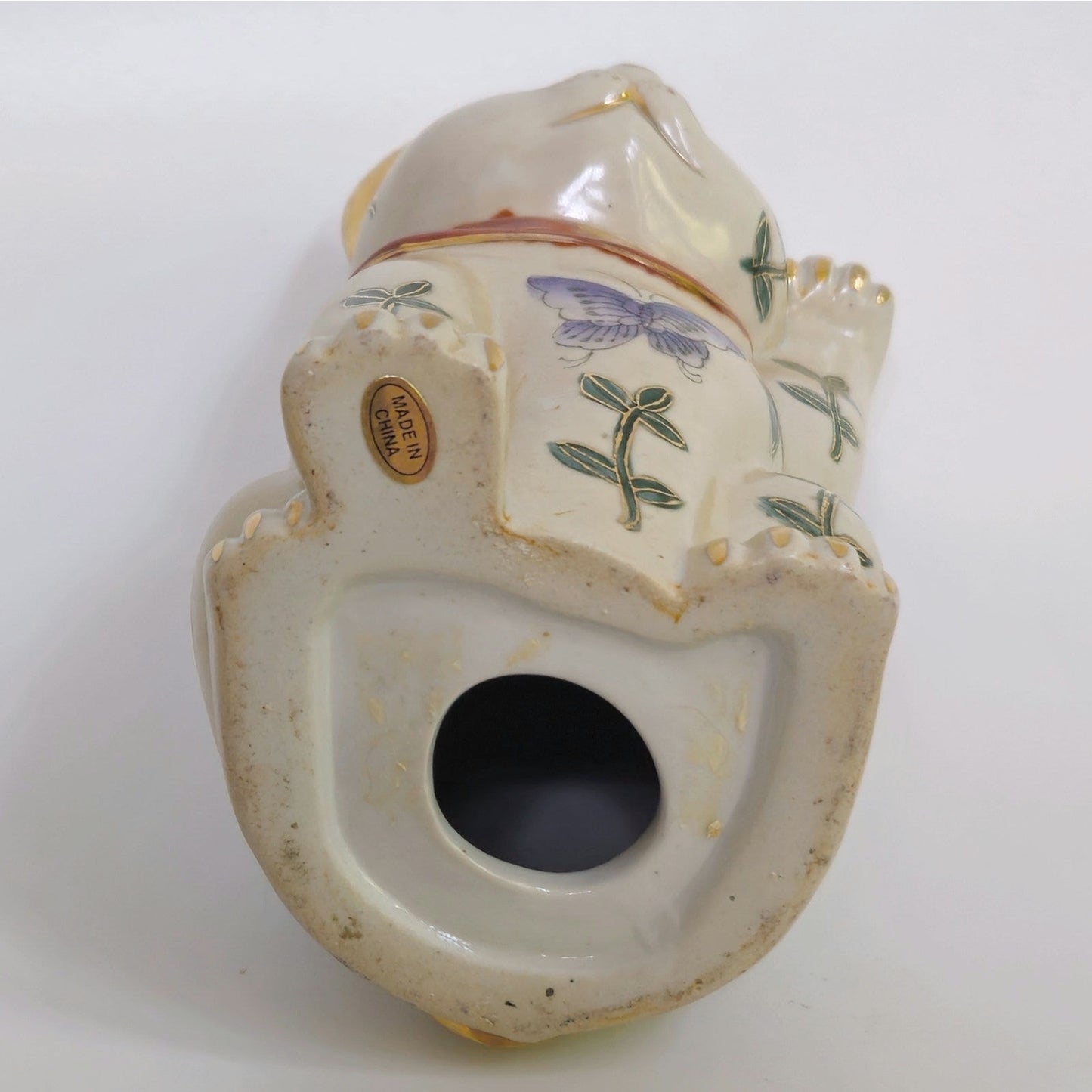1990s Maneki Neko Lucky Cat Figurine