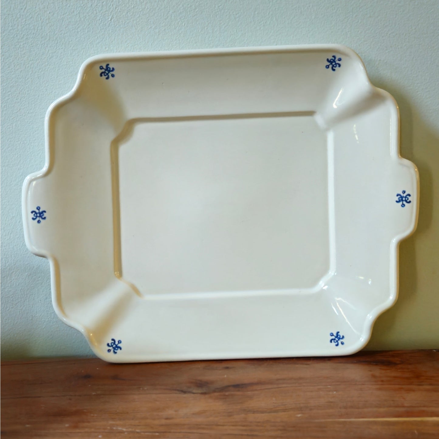 1970s Blue and White Covered Tureen with Underplate and Ladle