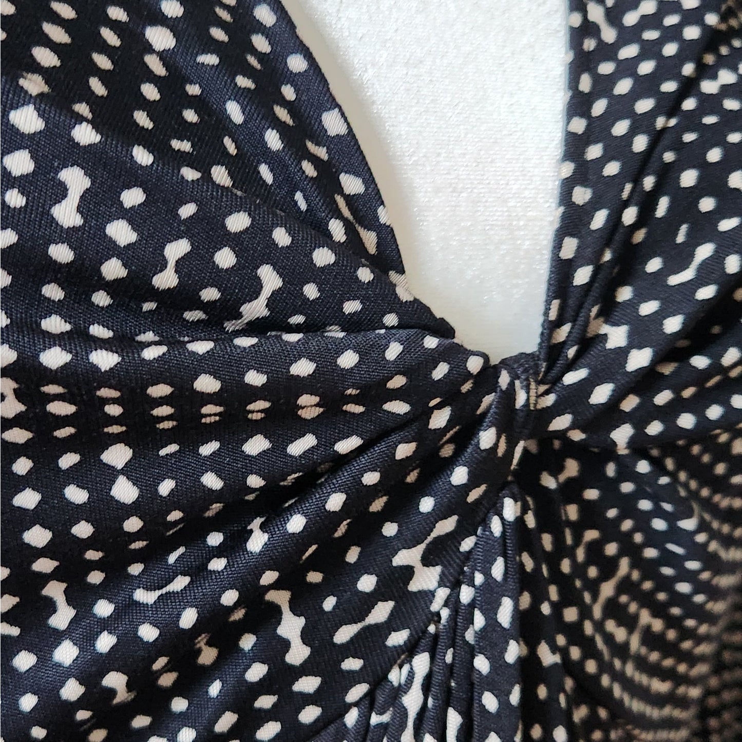 Tory Burch 100% Silk Jersey Dress | Black & White Dot Print | Women's Size M